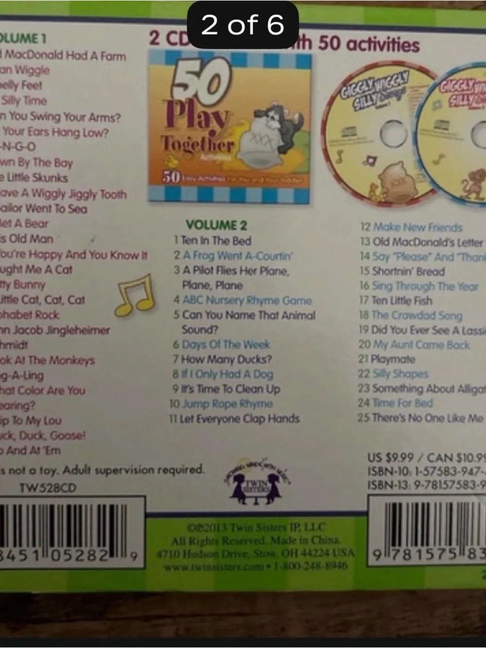 Source Unknown Giggly Wiggly Silly Songs - Green and Red Kids Party Music